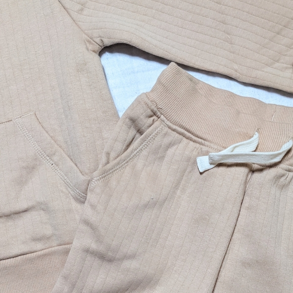 H&M Boys Quilted Matching Set Sweatshirt Sweatpants Jogger Kids 5T Neutral NEW - Picture 11 of 13